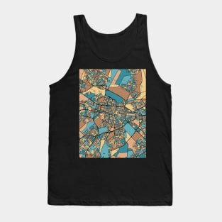 Sofia Map Pattern in Mid Century Pastel Tank Top